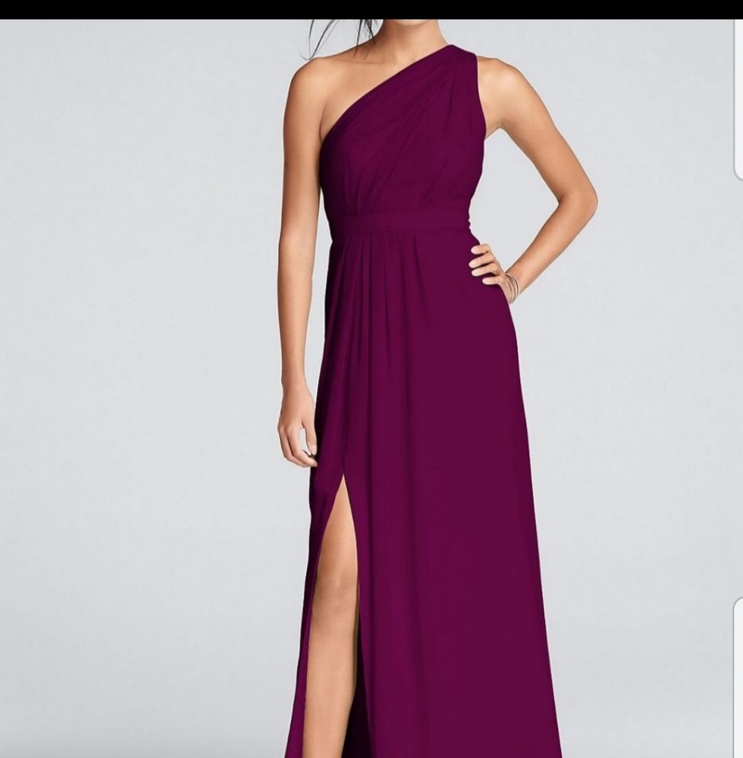 David's Bridal Long Bridesmaid Dress