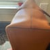 Lodis Brown Tote Leather Purse, Zip Open Bottom Storage