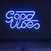 Good Vibes Neon Sign for Bedroom Wall Decor