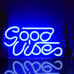 Good Vibes Neon Sign for Bedroom Wall Decor