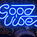 Good Vibes Neon Sign for Bedroom Wall Decor