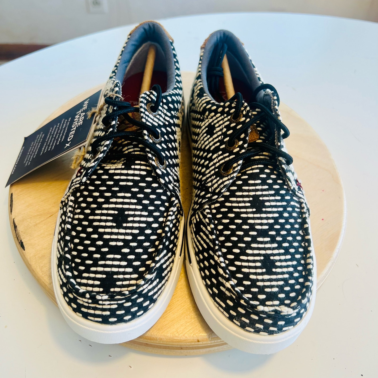 Twisted X Boots Cowkids Kicks Shoes Sneakers Size 1 YCA008 Black White