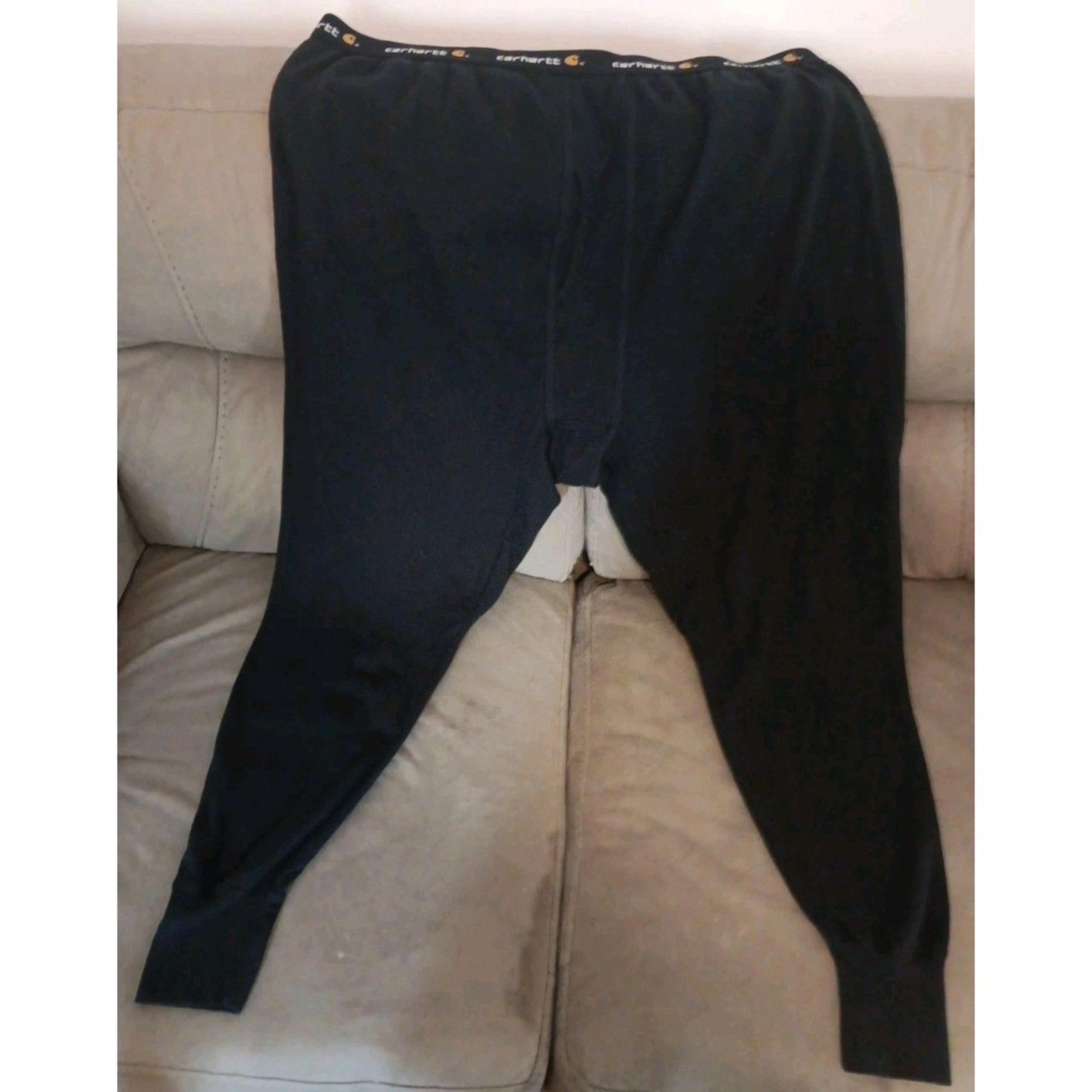 Carhartt Pants Mens Black Base Layer Warm Long Johns Workwear Outdoors 4XL