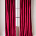 Anthropologie Adelina Piped Velvet Woven Curtain In Wine & Sky Blue 84”x50” NWT