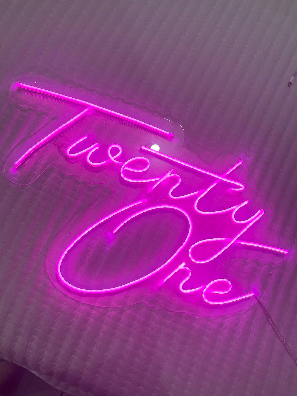 Twenty One LED sign