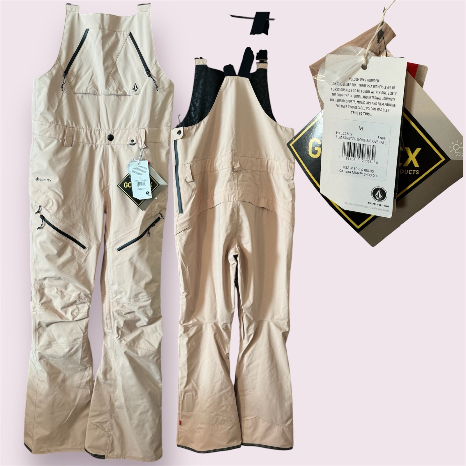 Volcom elms stretch gore bib overall