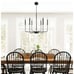 Black Chandelier, 6-Light Farmhouse Chandelier for Dining Room Lighting...
