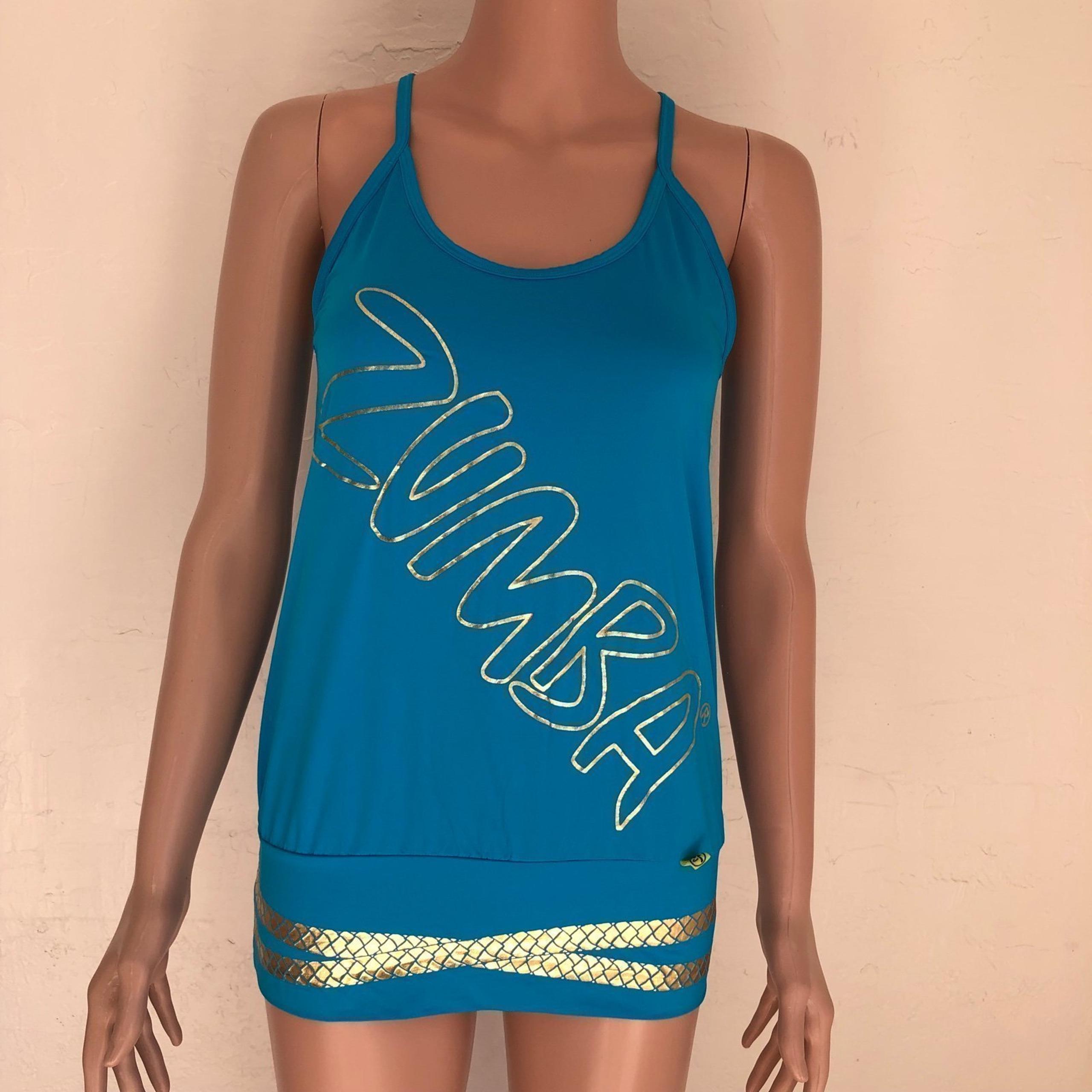 Zumba Fitness Royal Blue Tank-Top Activewear Dance Sleeveless Women’s Size M