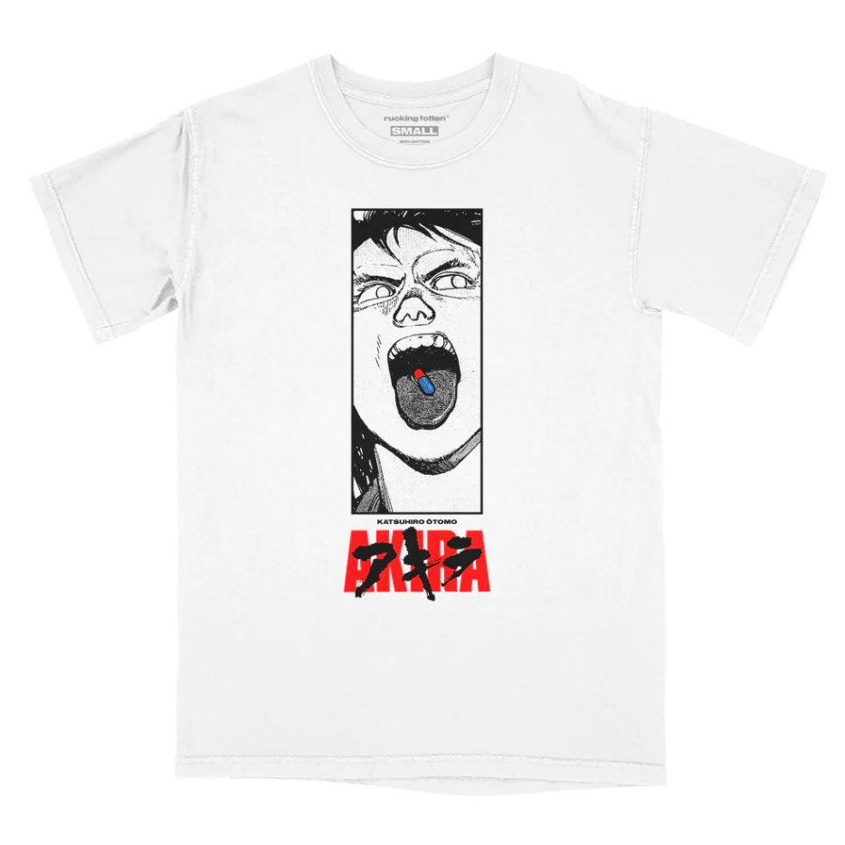Brand New Rucking Fotten Akira アキラ // TETSUO Anime JP L White T Shirt