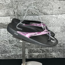 Oofos OOlala Limited Edition Purple Camo Sandals - W10