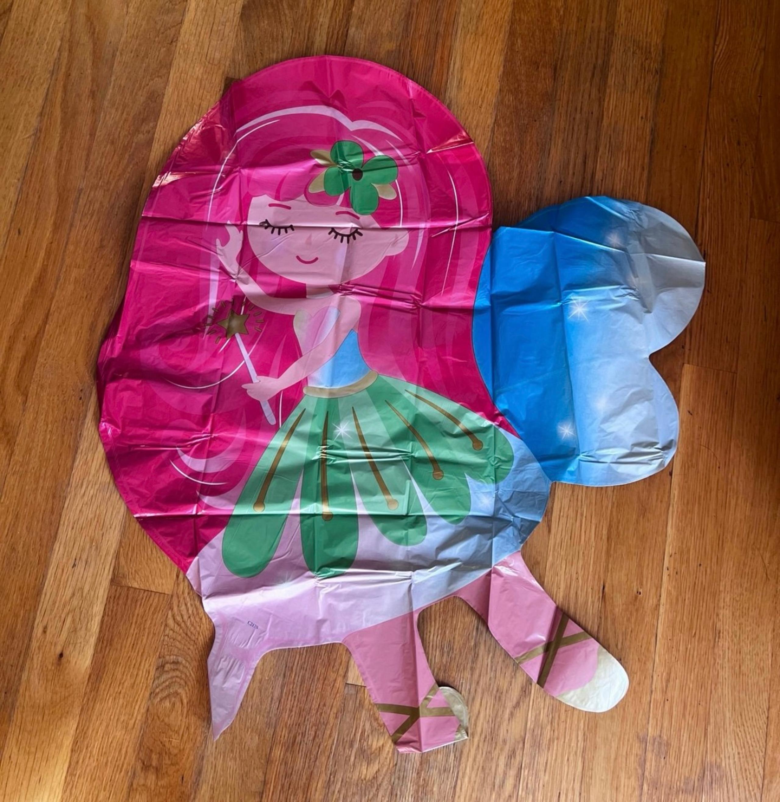 Birthday party package comes with four foot tall #5 & multiple balloons as shown