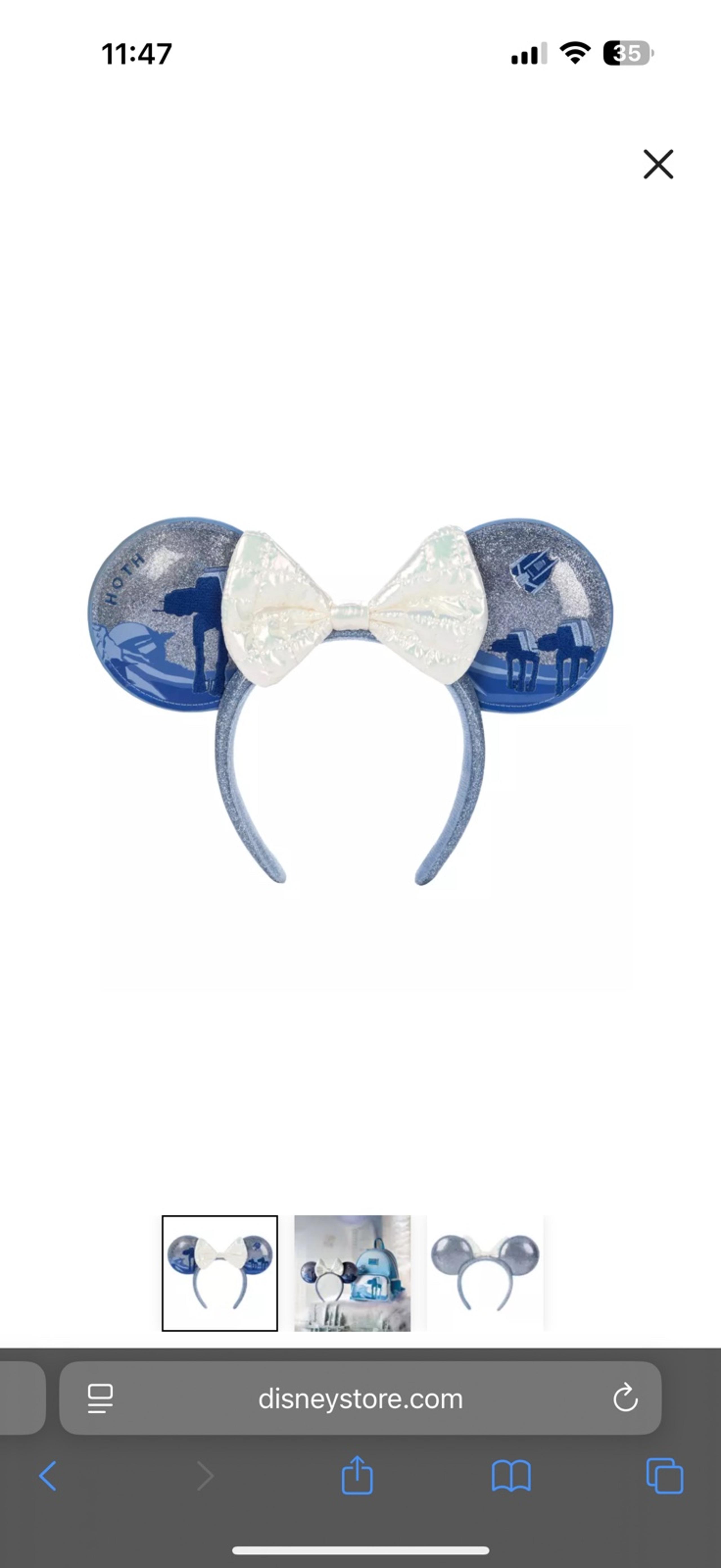 Disney Parks 2025 Star Wars Hoth Collection Ears Headband NWT