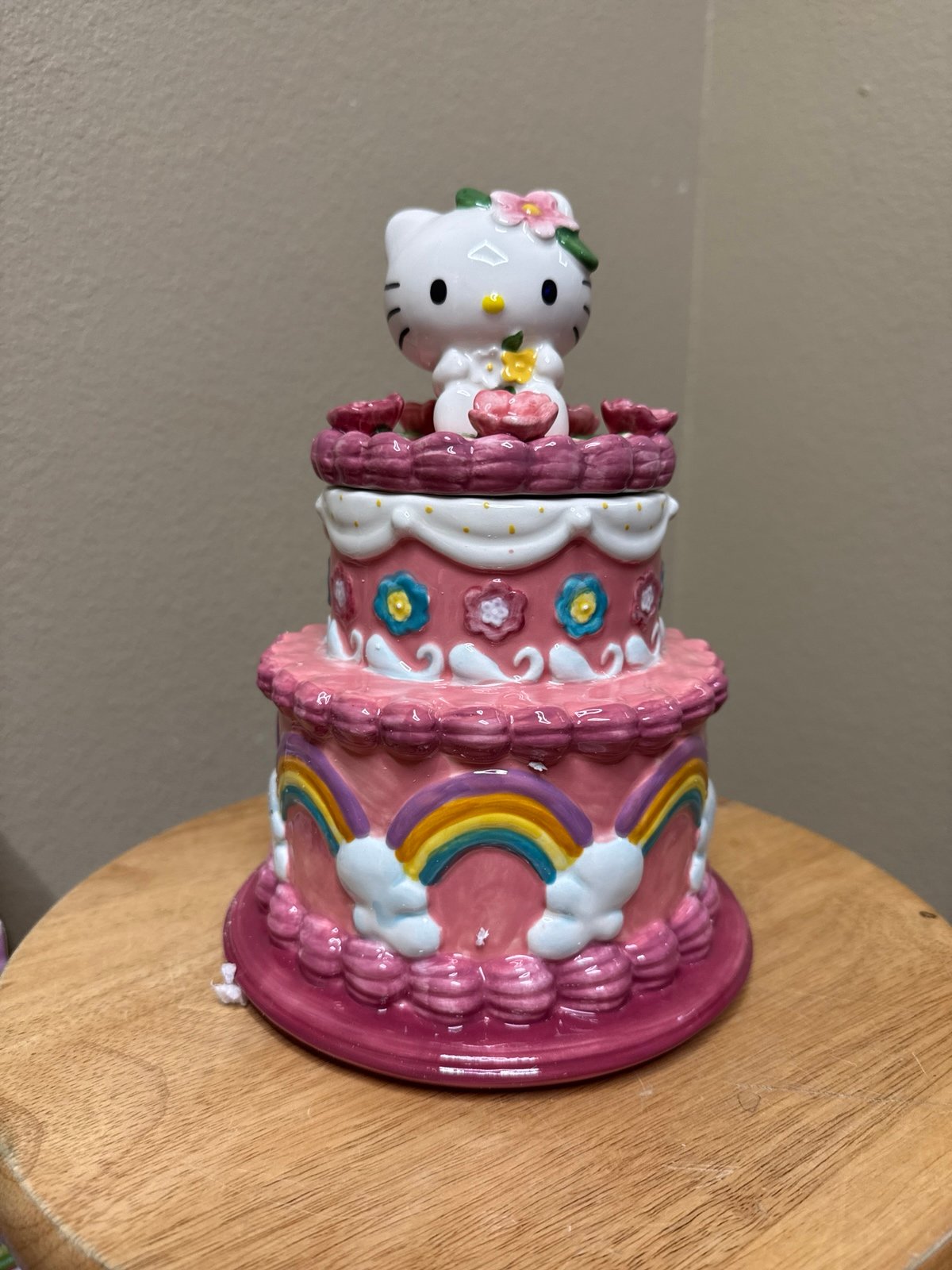 Hello Kitty cake cookie jar