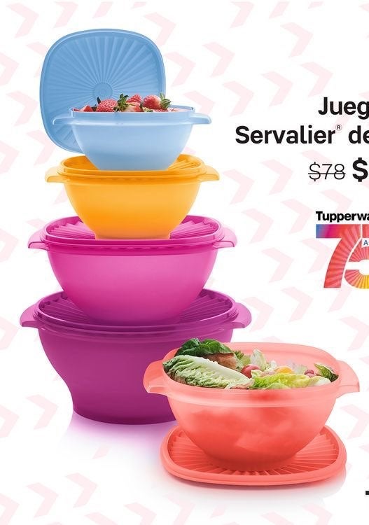 Tupperware servalier 5 piece set