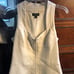 BEBE off White zipper front top size med