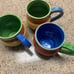 Pacific Rim Hand painted 3- Mugs