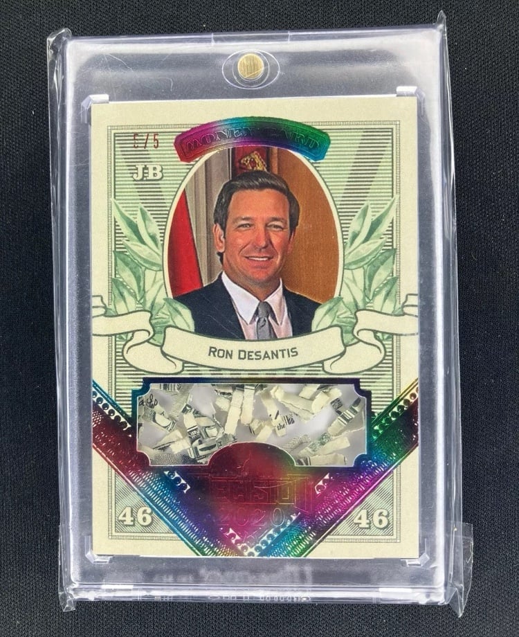 Ron DeSantis Decision 2020 Rainbow Foil Shredded Currency Money Card 5/5
