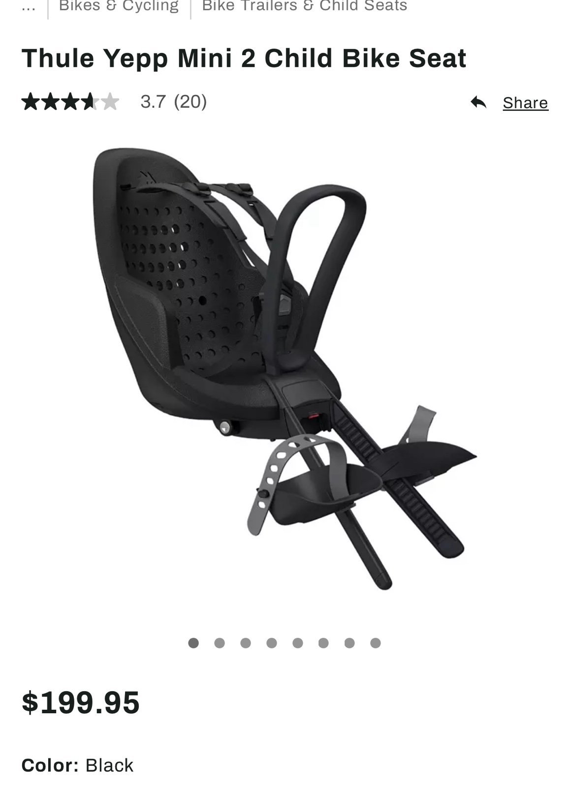 Thule Yepp Nexxt Mini front mounted child bike seat