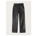 Abercrombie Women The Ankle Straight Ultra High Rise Vegan Leather Black Size 22