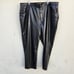 Abercrombie Women The Ankle Straight Ultra High Rise Vegan Leather Black Size 22