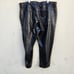 Abercrombie Women The Ankle Straight Ultra High Rise Vegan Leather Black Size 22
