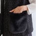 Brand new, unused BLUELEA Dot tweed fur gilet.
