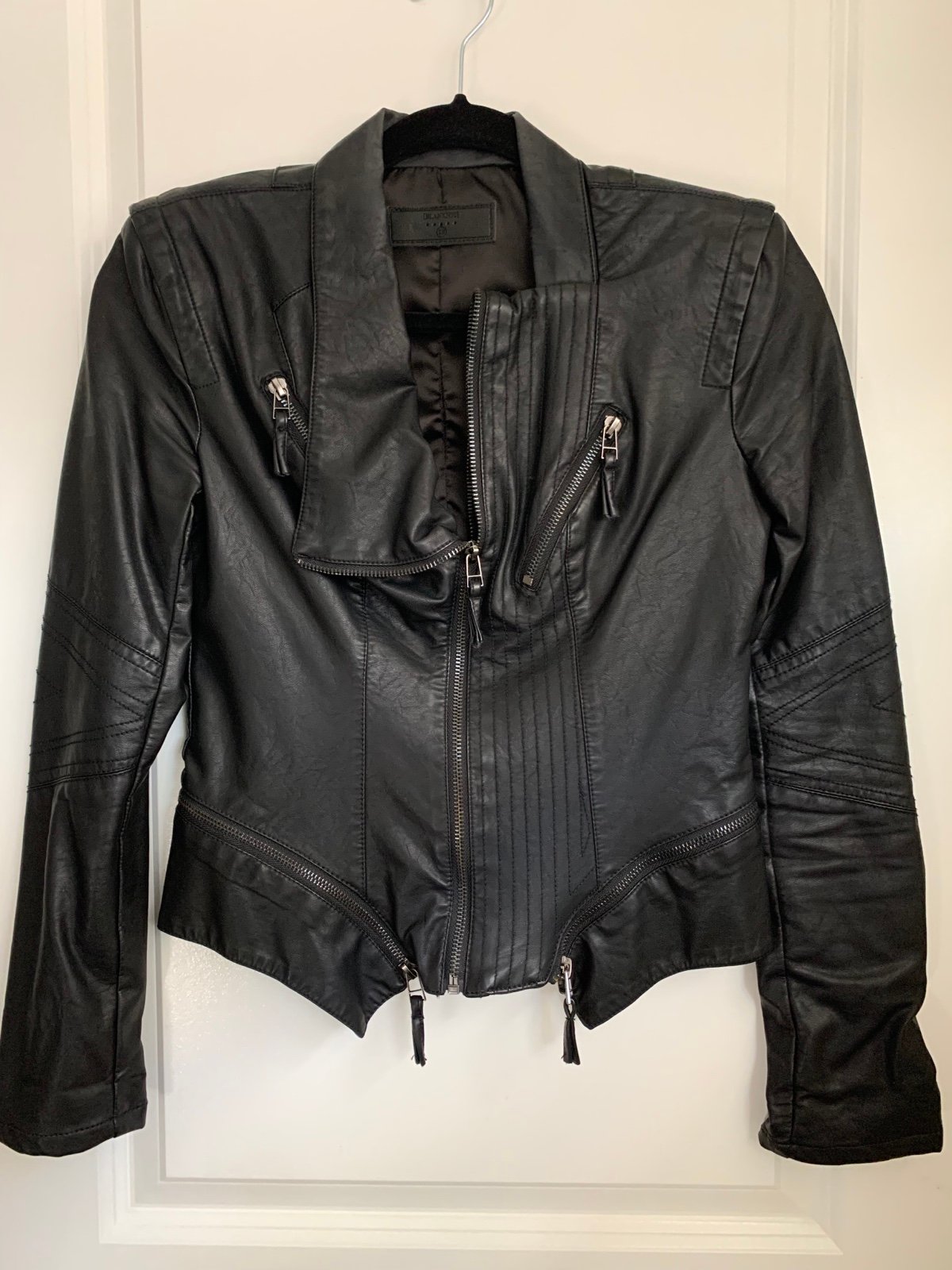 Black Vegan Leather Jacket - BlankNYC size xs