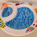Vintage 1990s Alice Marcel - Plastic Swimming Pool Chip Dip Serving Bowl