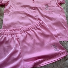 Juicy couture pink satin set