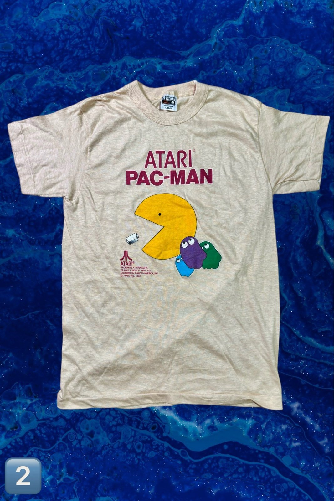 Vintage 1982 Pac Man Atari Video Arcade Game Promo Youth Size Large 14-16 (2)