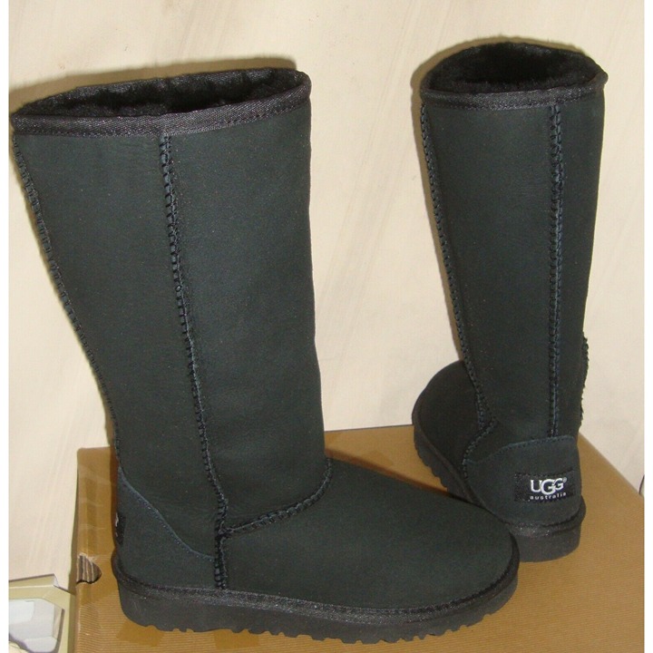 UGG Australia KIDS Black Classic Tall Suede Sheepskin Boots Size US 13 NEW #5229