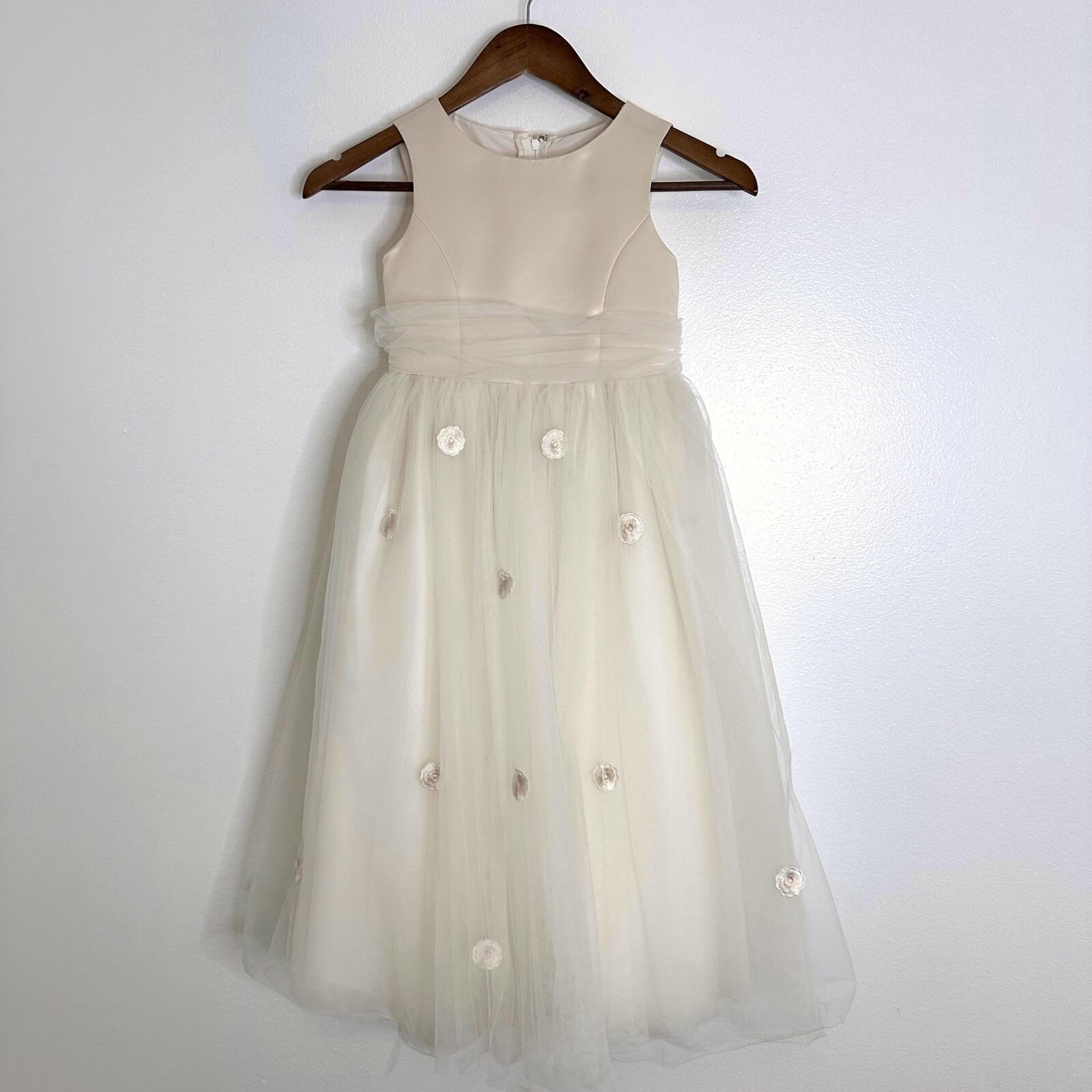 Michaelangelo Flower Girl Dress 7283 Ivory Size 5