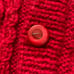Vintage Fisherman Chunky Red Shaggy Cableknit Fish Button Heavy Cardigan Sweater