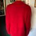 Vintage Fisherman Chunky Red Shaggy Cableknit Fish Button Heavy Cardigan Sweater