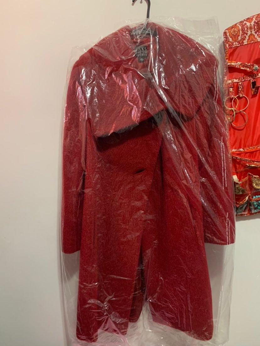 Red wool coat