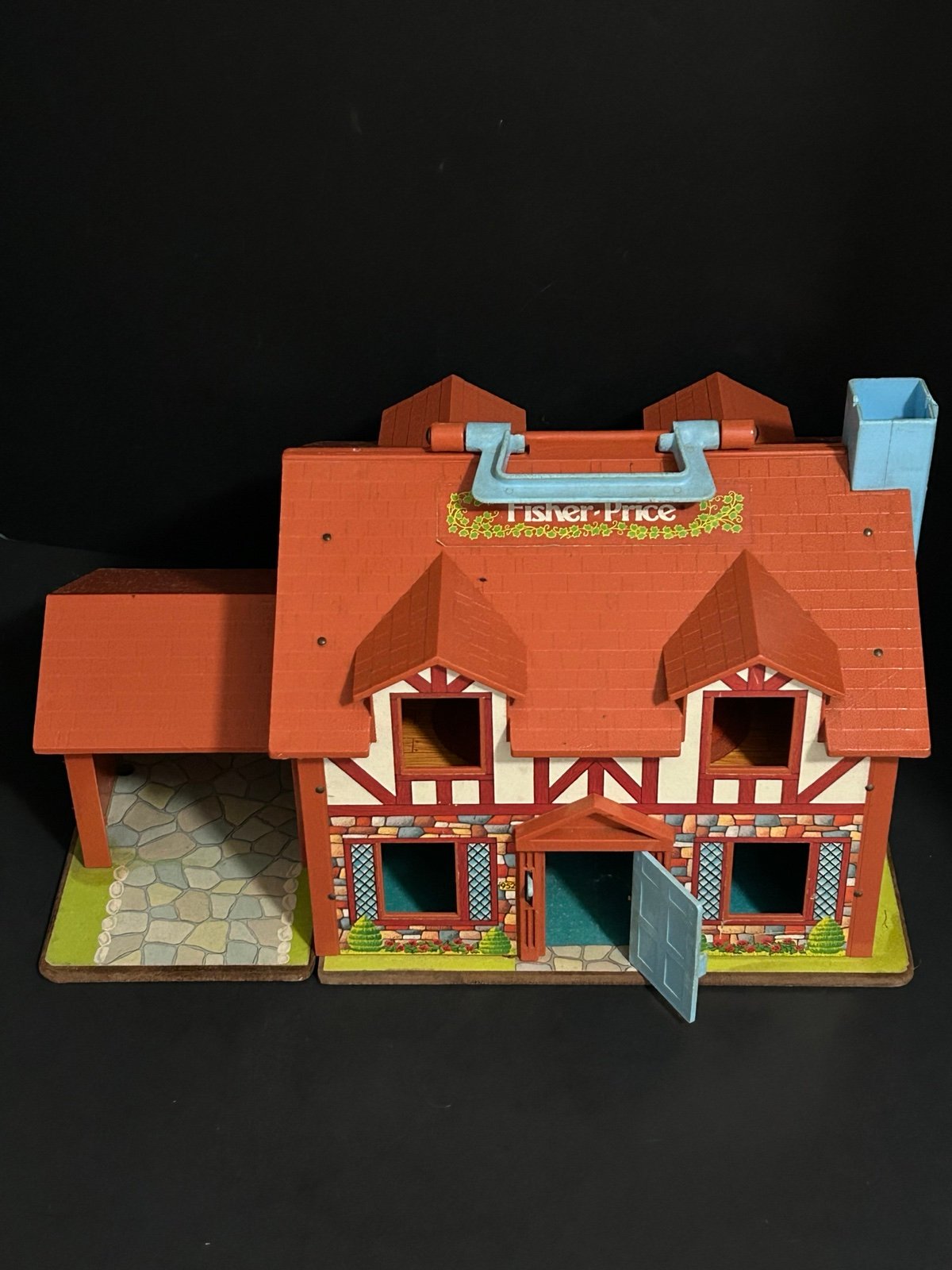 Vintage Fisher Price 952 1980 Tudor Family Doll House Extra Furniture Vehicles