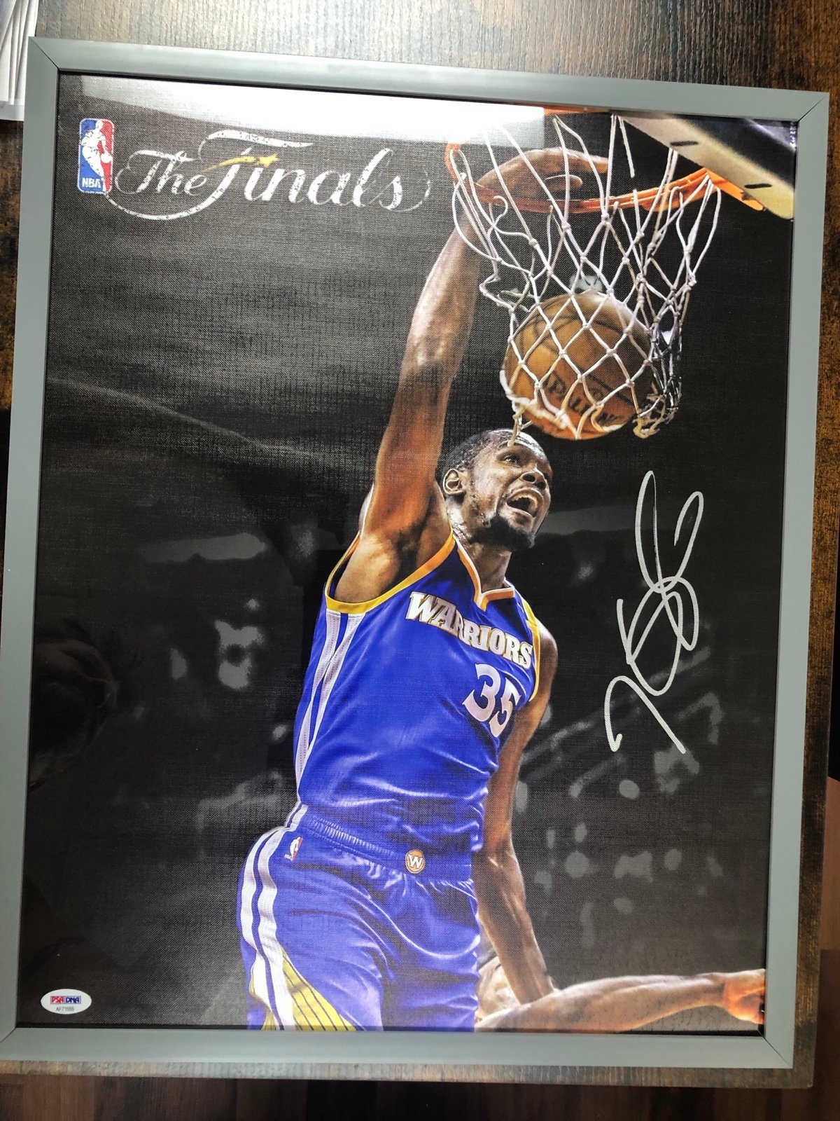 Kevin Durant Autographed & Framed Canvas PSA COA 16 x 20! NICE! NBA Finals!