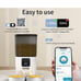 7L Automatic Dual Tray Cat Food Dispenser, APP & Alexa Control, 30 Meals Per Day