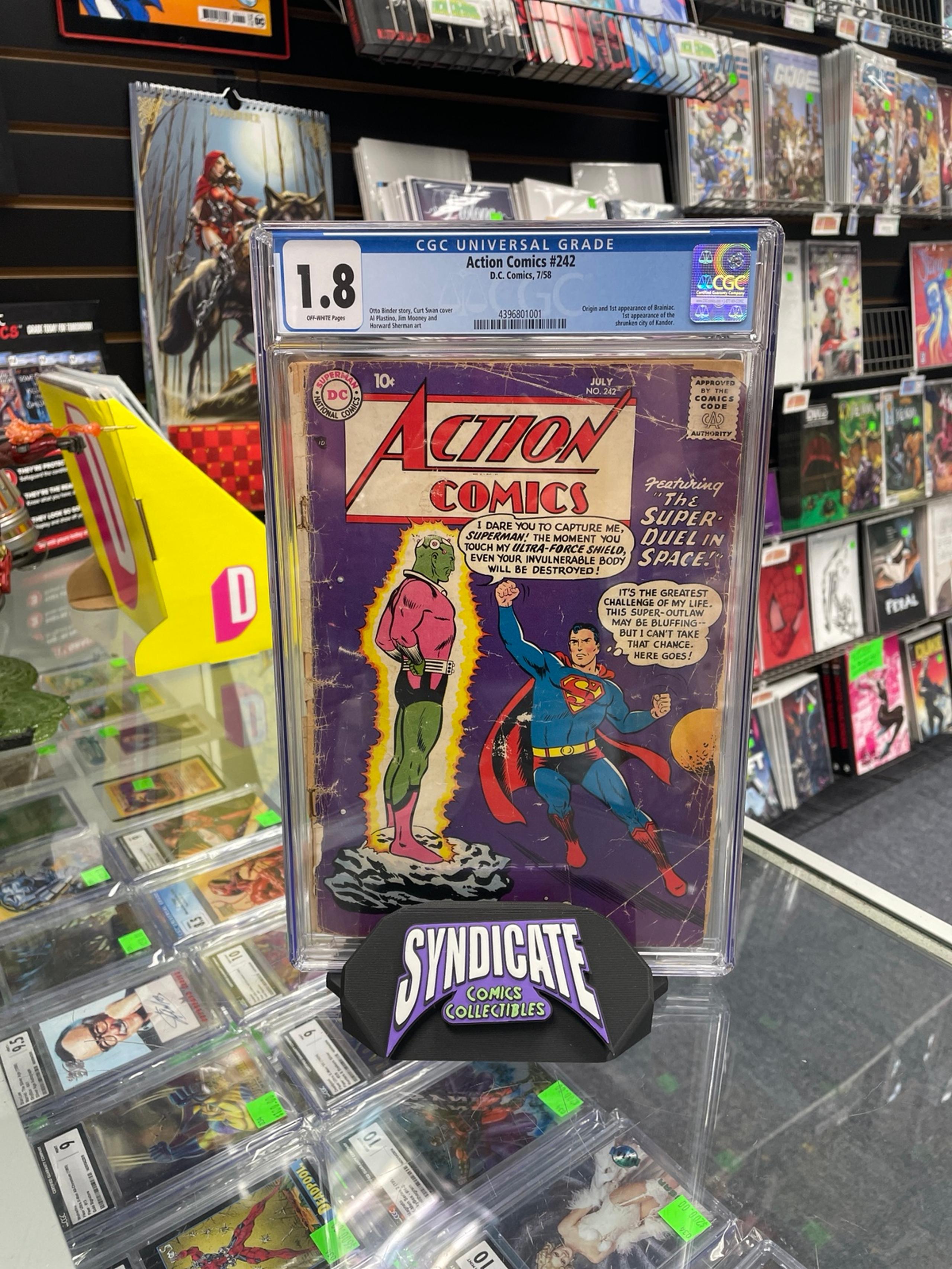 Action Comics #242 (CGC 1.8) 1st Brainiac