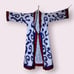 ainu pattern kimono with obi belt