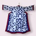 ainu pattern kimono with obi belt