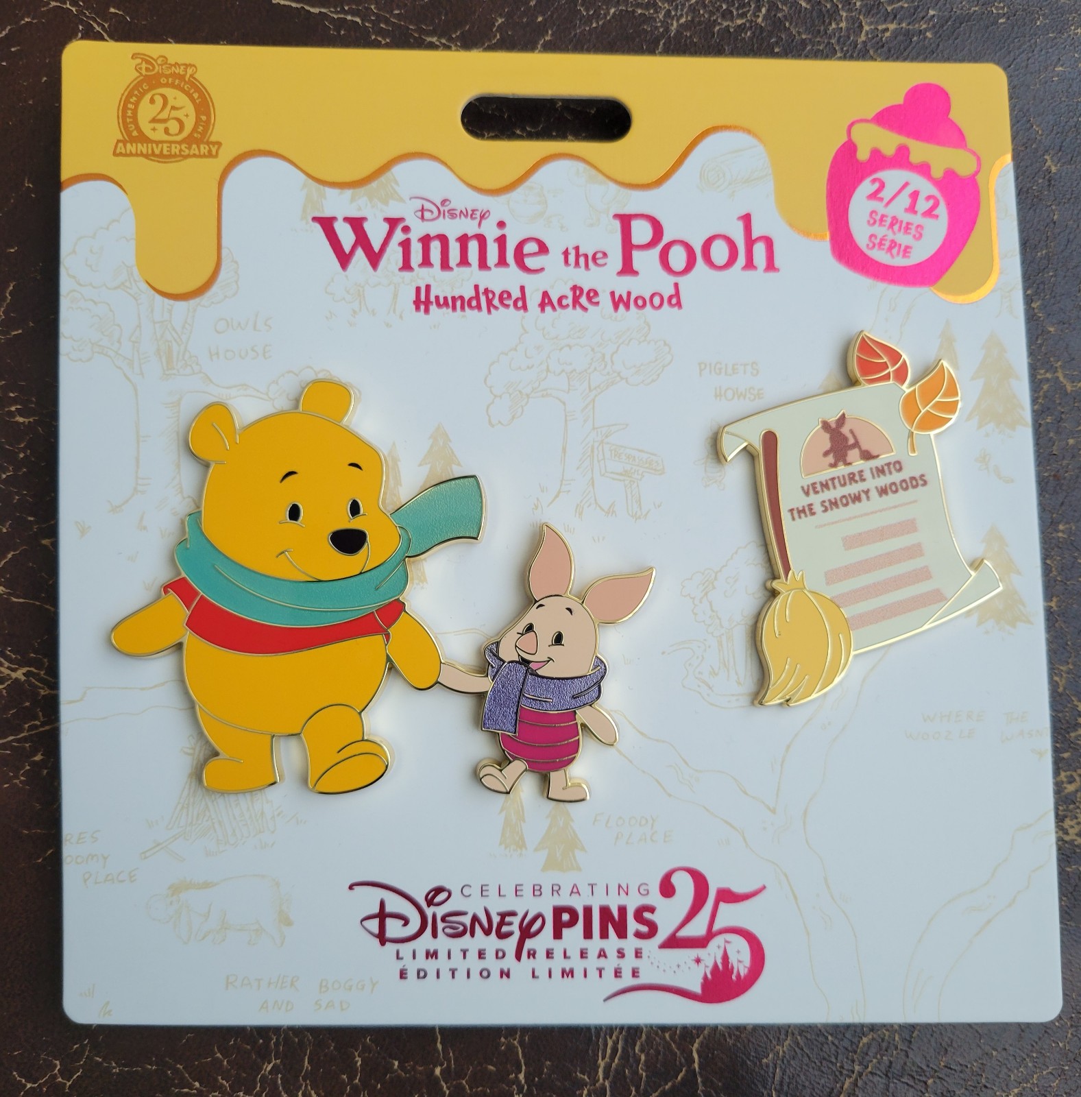Winnie the Pooh and Piglet Pin Set Hundred Acre Wood Series February 2/12