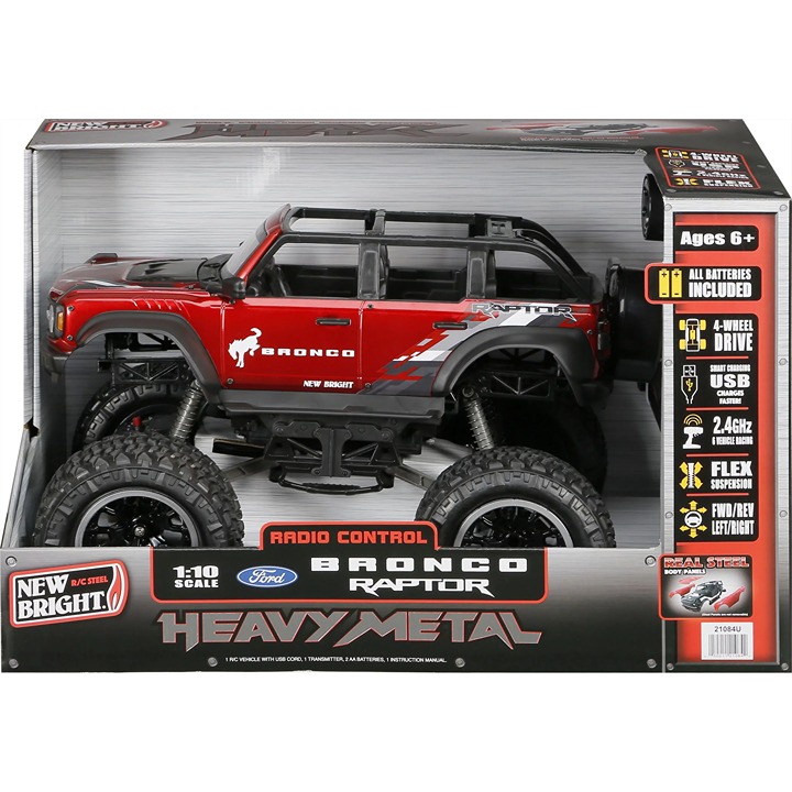 (1:10) Ford Bronco Battery Radio Control Heavy Metal 4x4 Truck-hsa664