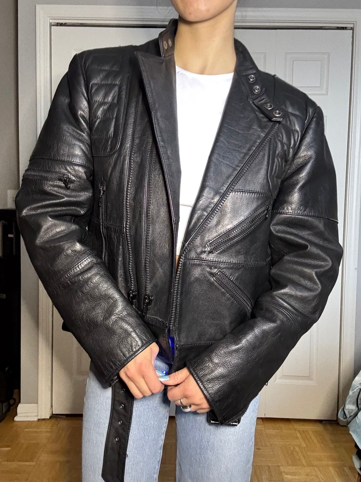 Vintage Wilsons Genuine Leather Motorcycle Jacket 1998