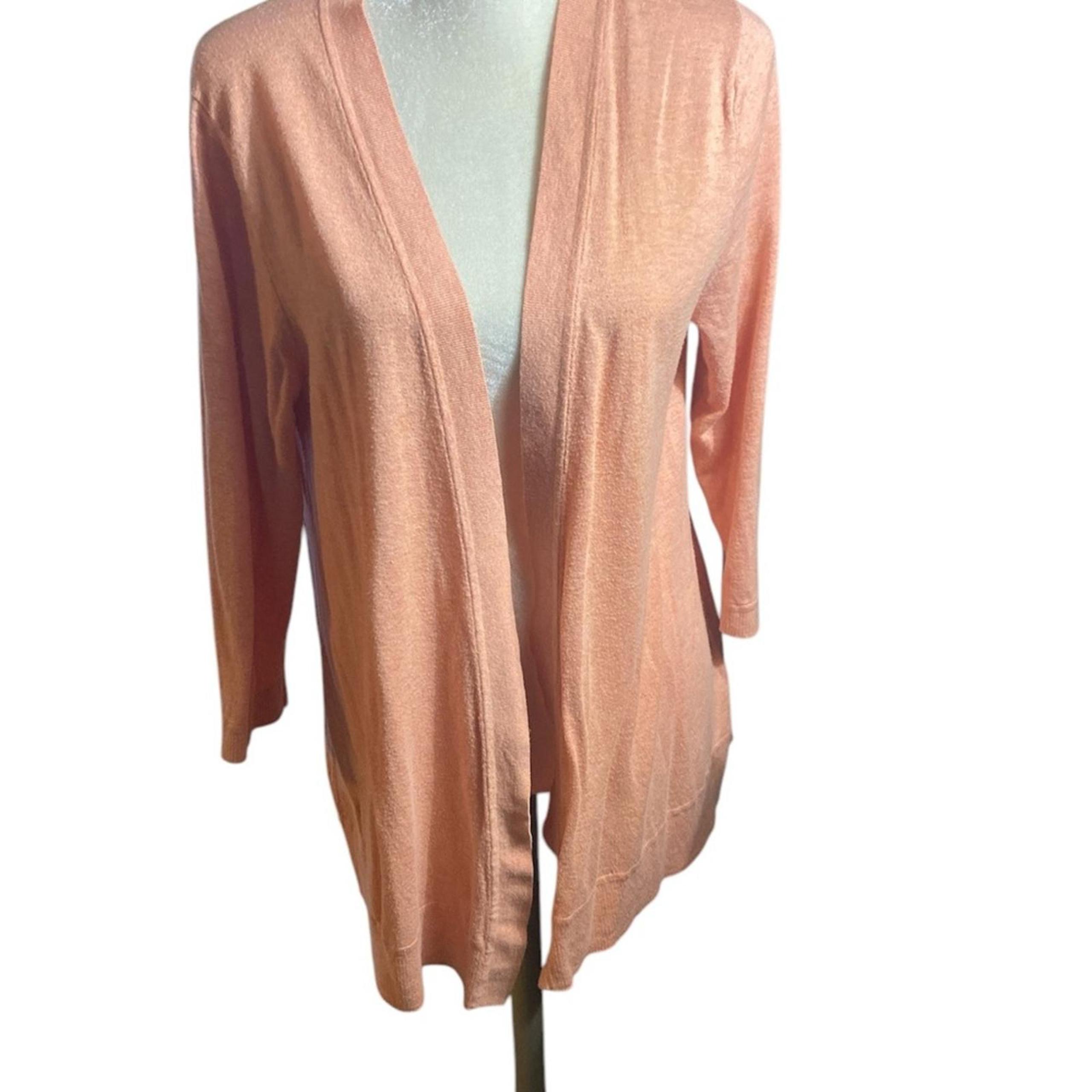 3/4 Sleeve Peach Cardigan