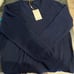 Quince Mongolian Cashmere V-Neck navy L