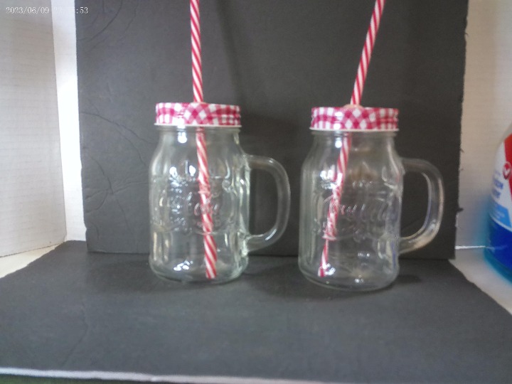 Coca Cola Glass w/Straw (2)