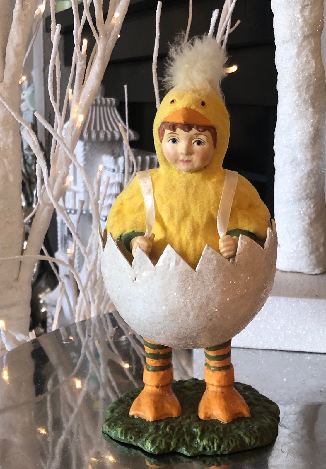 RESERVED FOR PALBERRY RARE Bethany Lowe Easter “Chickie” Boy Figurine NWT