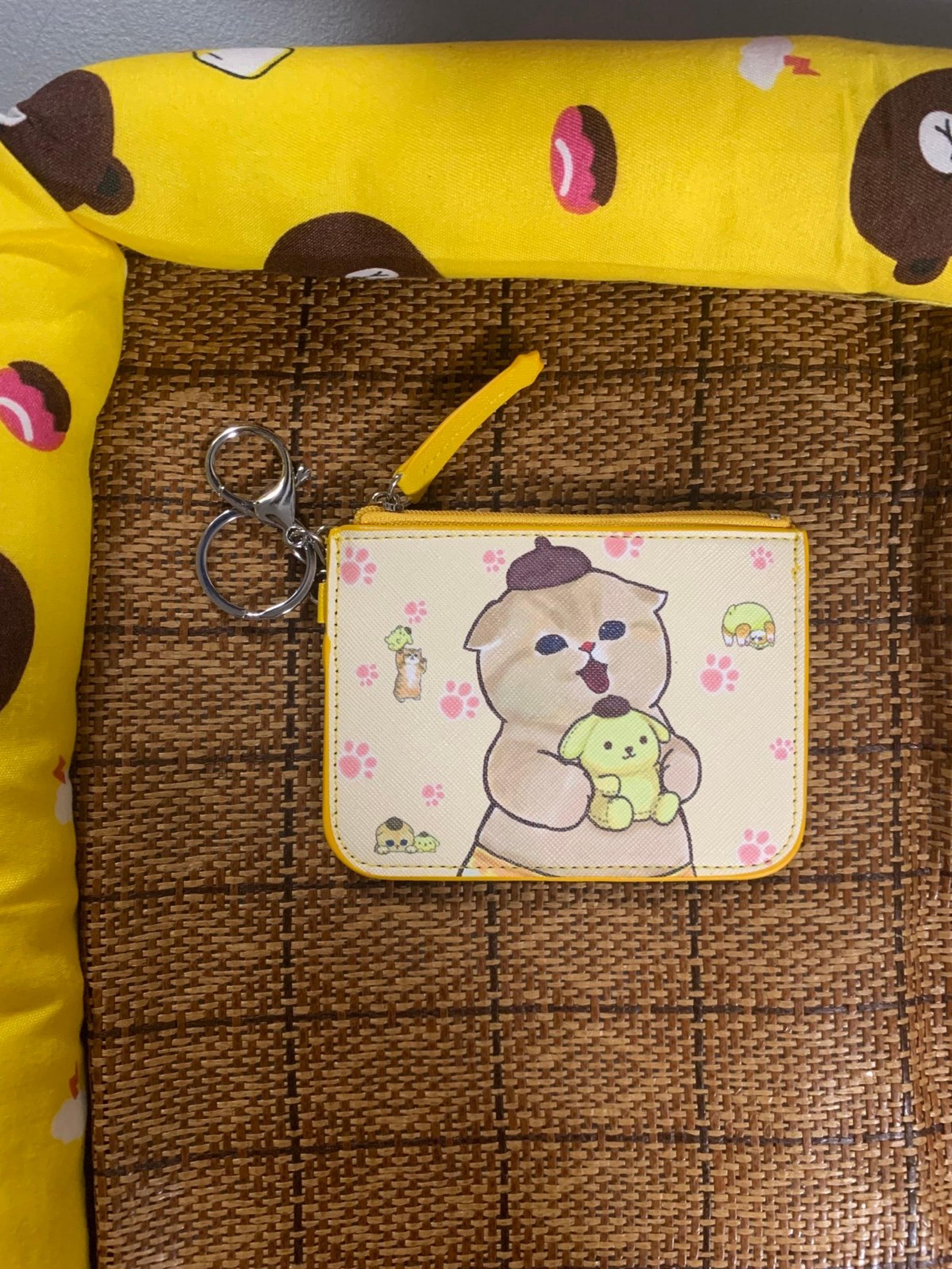 Mofusand X Sanrio Collaboration Pompompurin ID Pass Case Coin Change Purse