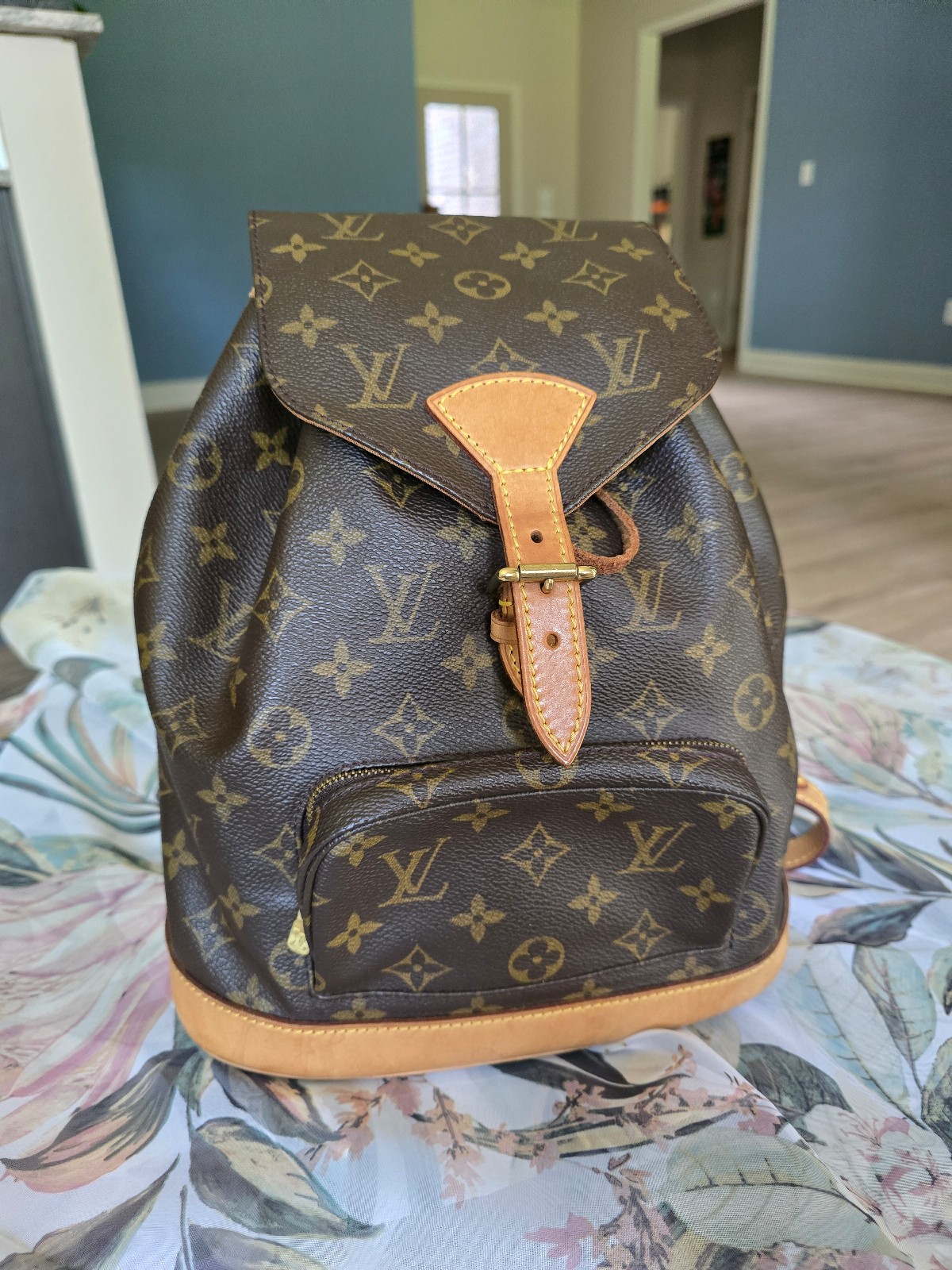 Authentic Louis Vuitton Monogram Montrouris MM backpack